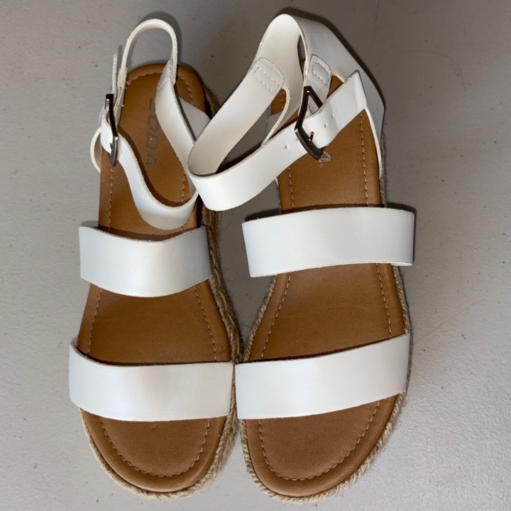 Soda White Sandals